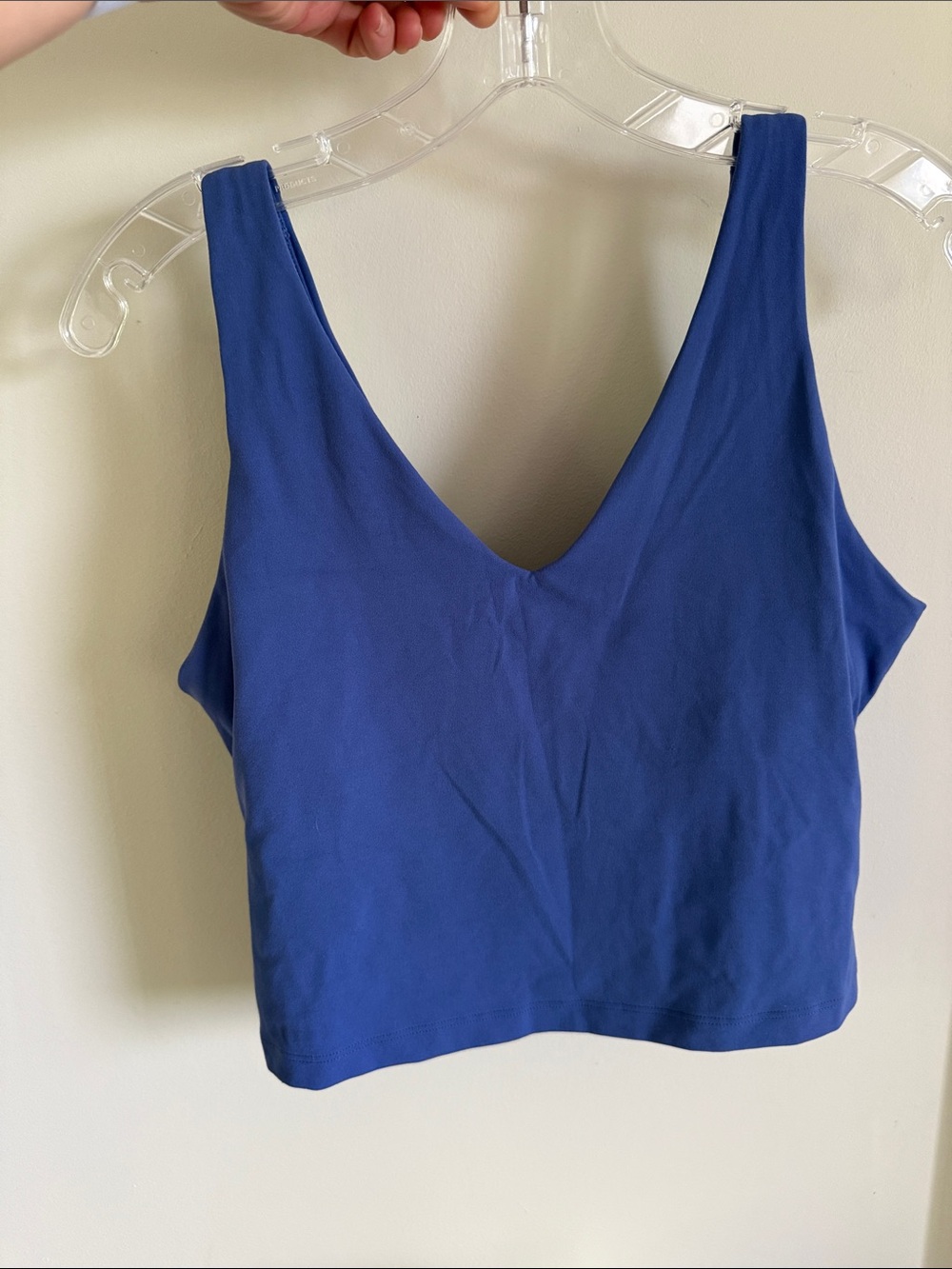 Athleta Blue V-Neck Cropped Tank Top